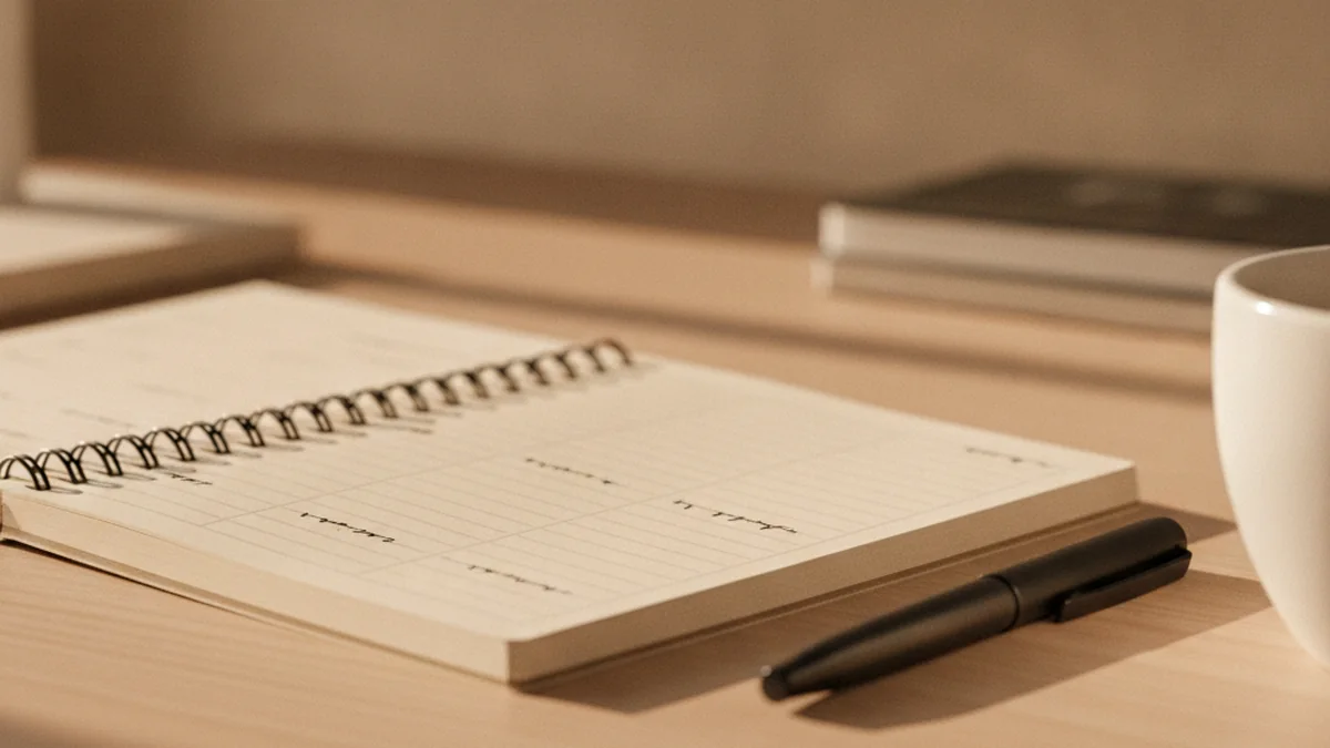 Liste de questions manuscrite avant un rendez-vous