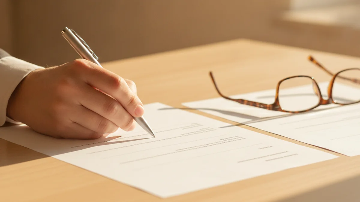 Lettre de mission signee sur un bureau