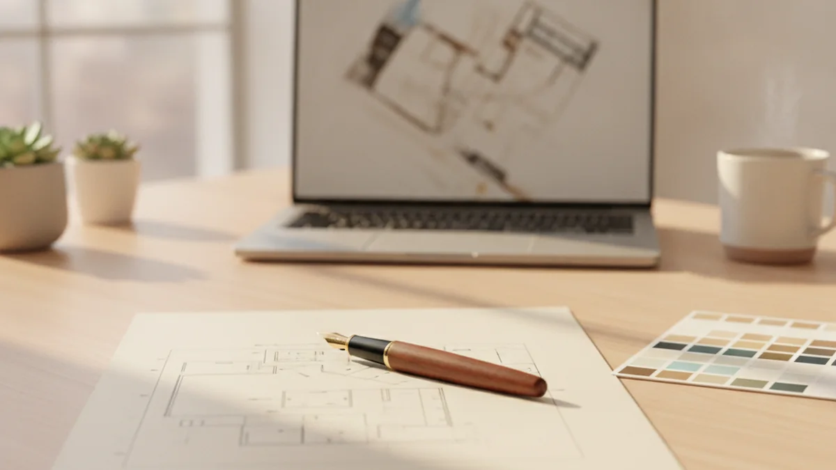 Document imprime et stylo poses sur le bureau d un designer