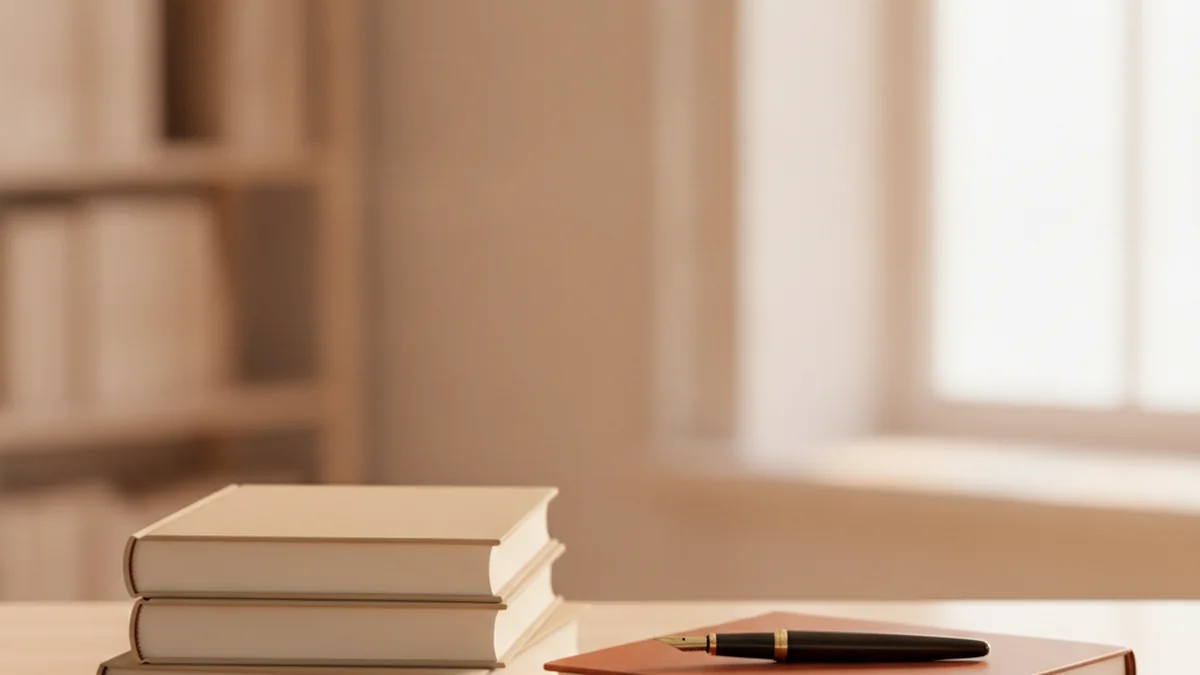 Ouvrages de comptabilite poses sur un bureau