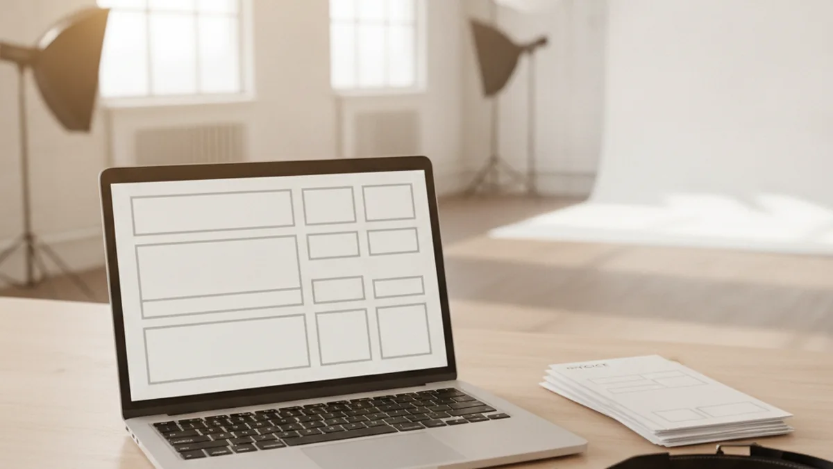 Ordinateur portable affichant un document et factures papier sur un bureau