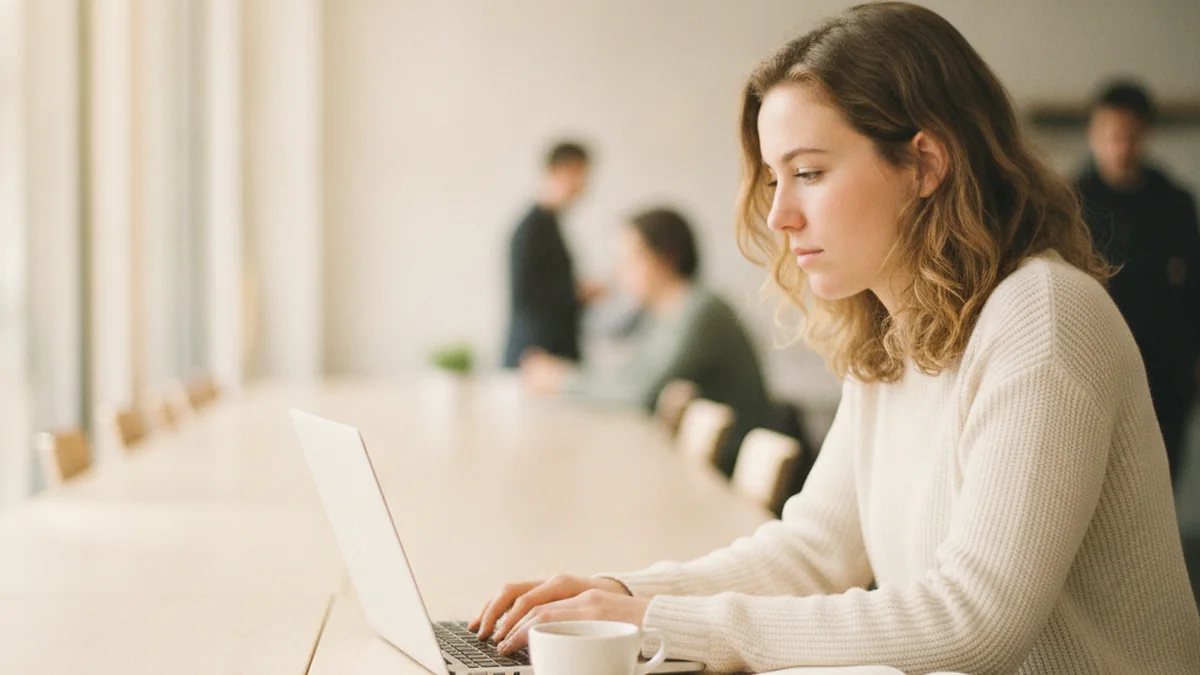 Freelance travaillant depuis un espace lumineux
